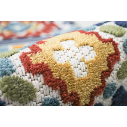 Dakota Fields Albain Blue/Red/Yellow Indoor/Outdoor Rug & Reviews Wayfair